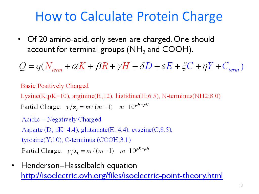 How to Calculate Protein Charge