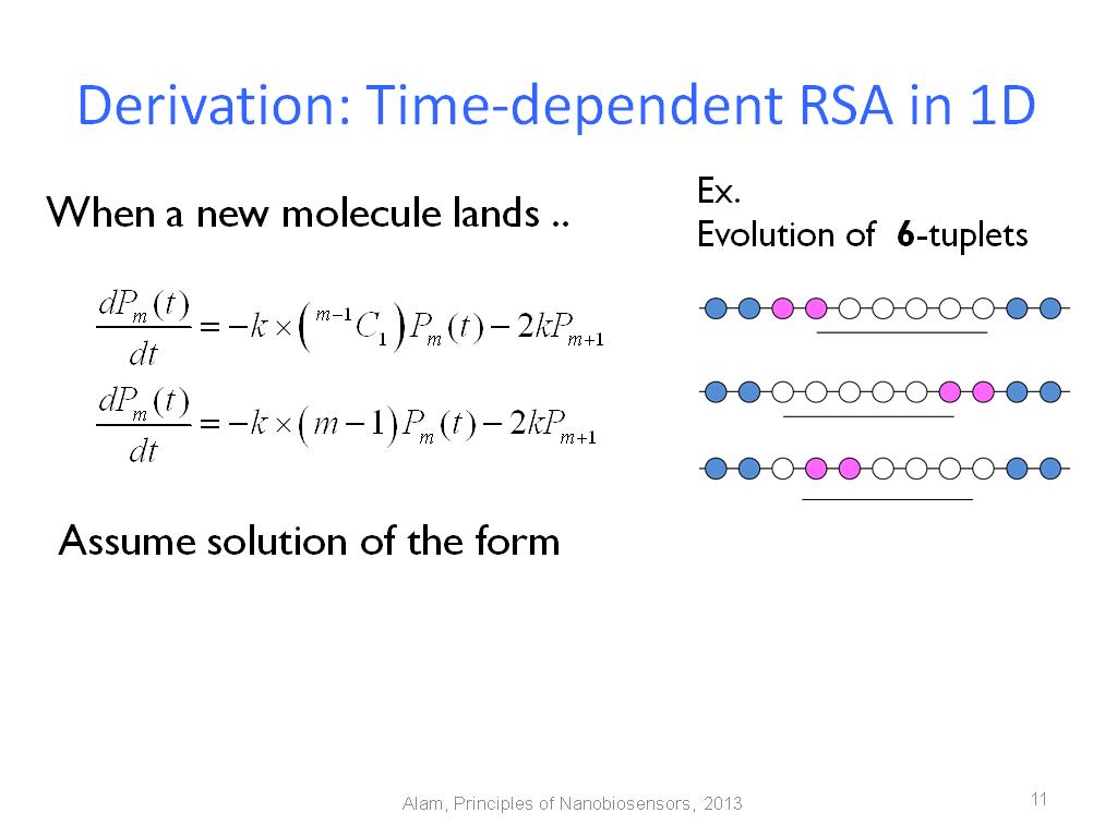 Derivation: Time-dependent RSA in 1D