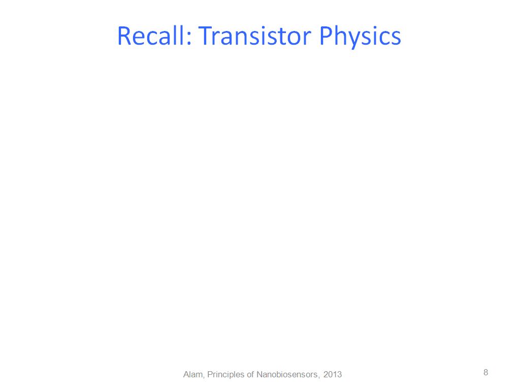 Recall: Transistor Physics