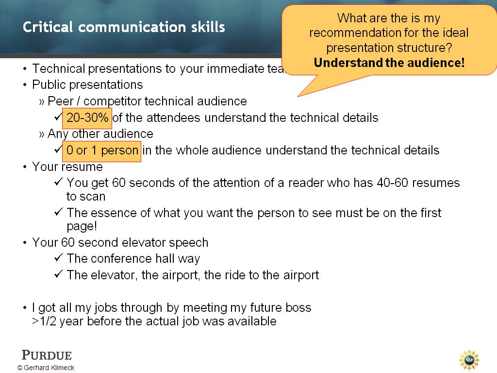 Critical communication skills
