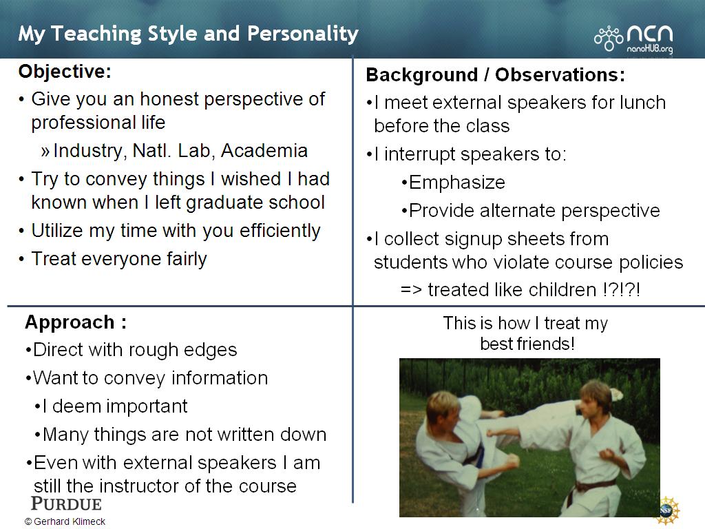 My Teaching Style and Personality