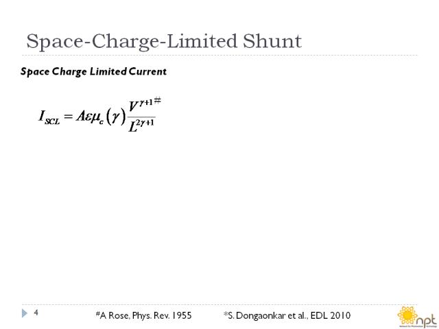 Space-Charge-Limited Shunt
