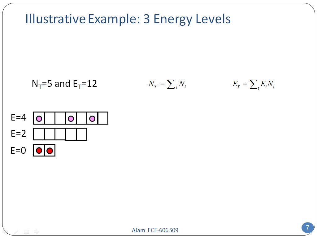Illustrative Example: 3 Energy Levels