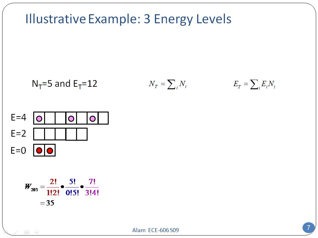 Illustrative Example: 3 Energy Levels