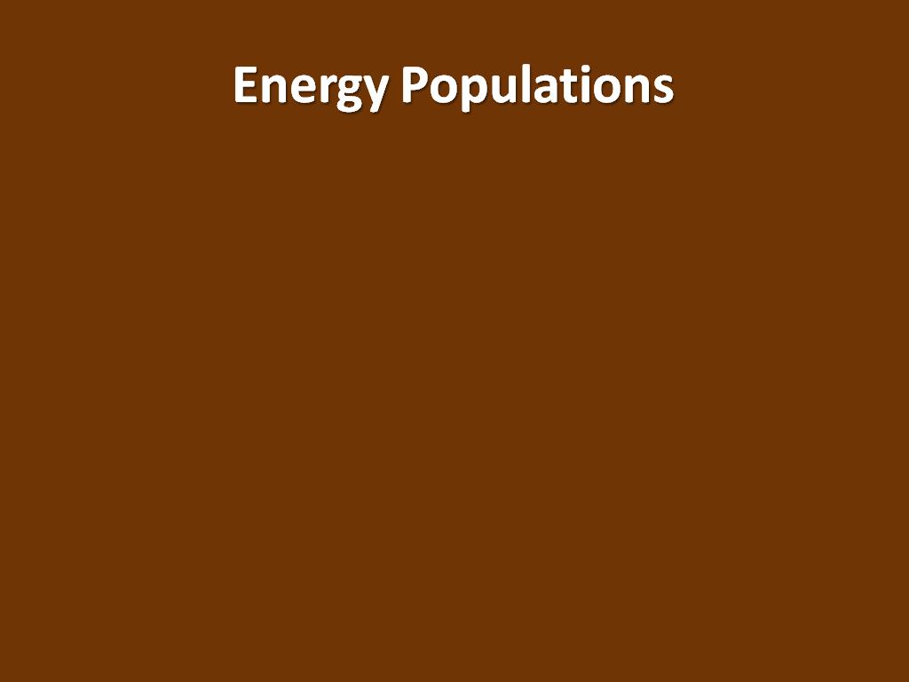 Energy Populations