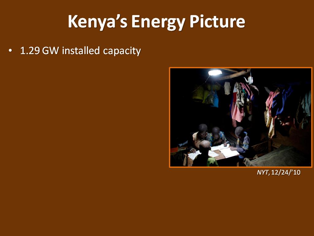 Kenya’s Energy Picture