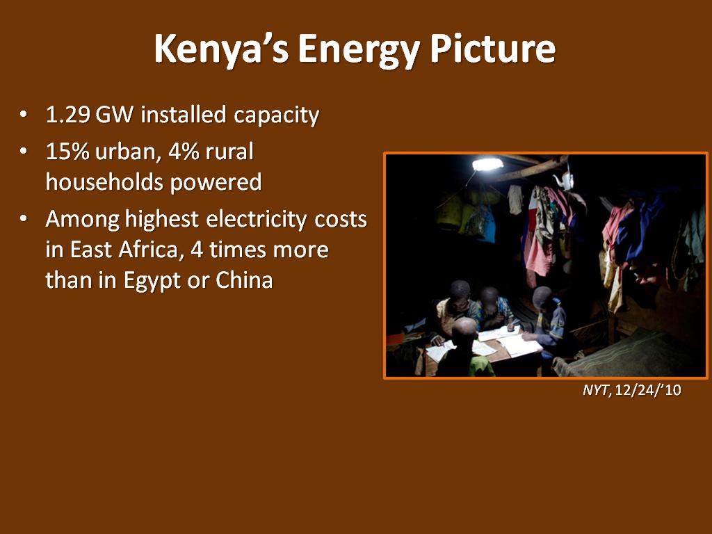 Kenya’s Energy Picture