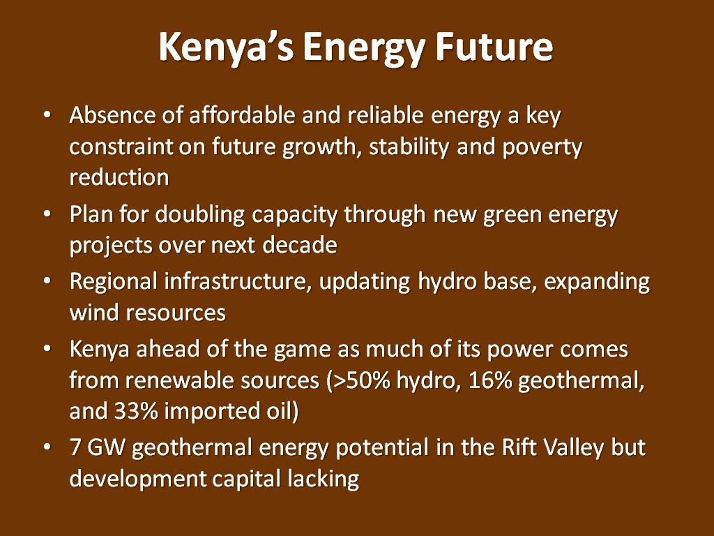 Kenya’s Energy Future
