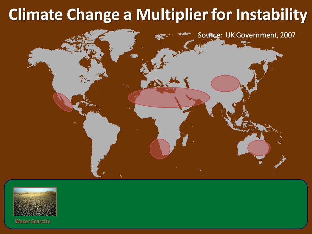 Climate Change a Multiplier for Instability