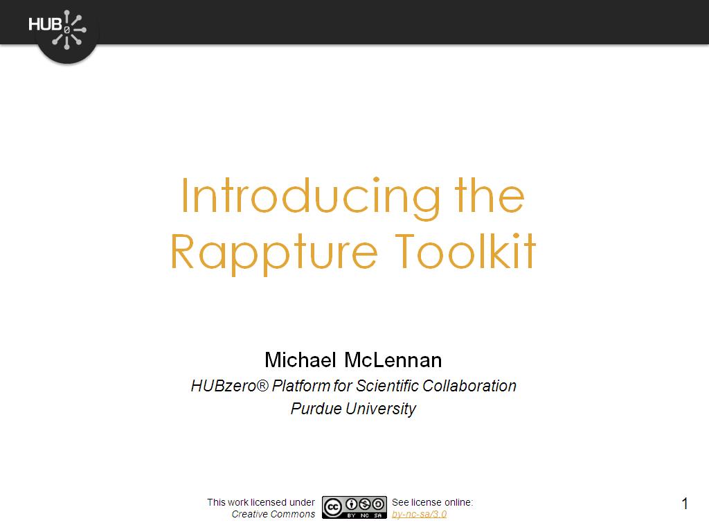 Introducing the Rappture Toolkit