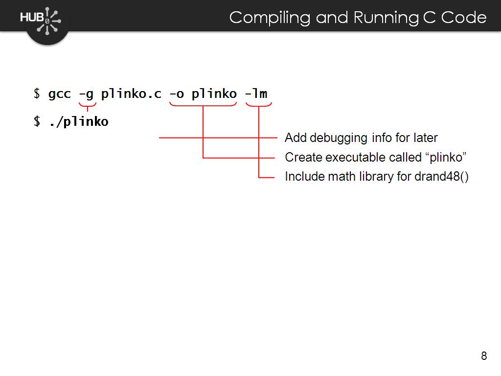 Compiling and Running C Code
