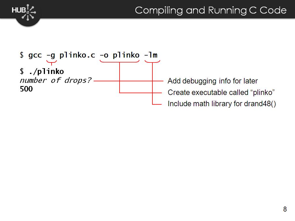 Compiling and Running C Code