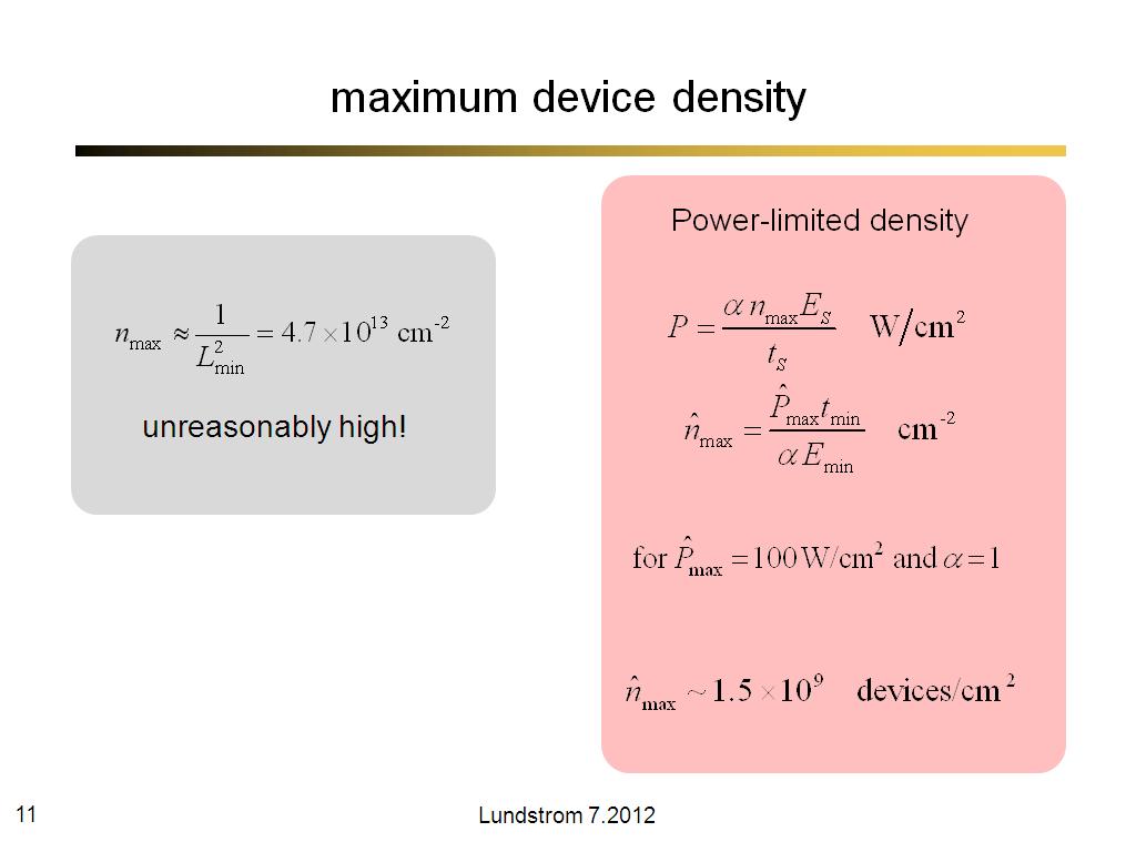 maximum device density