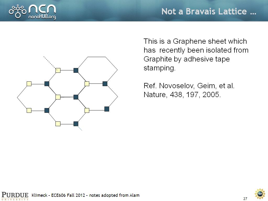 Not a Bravais Lattice …