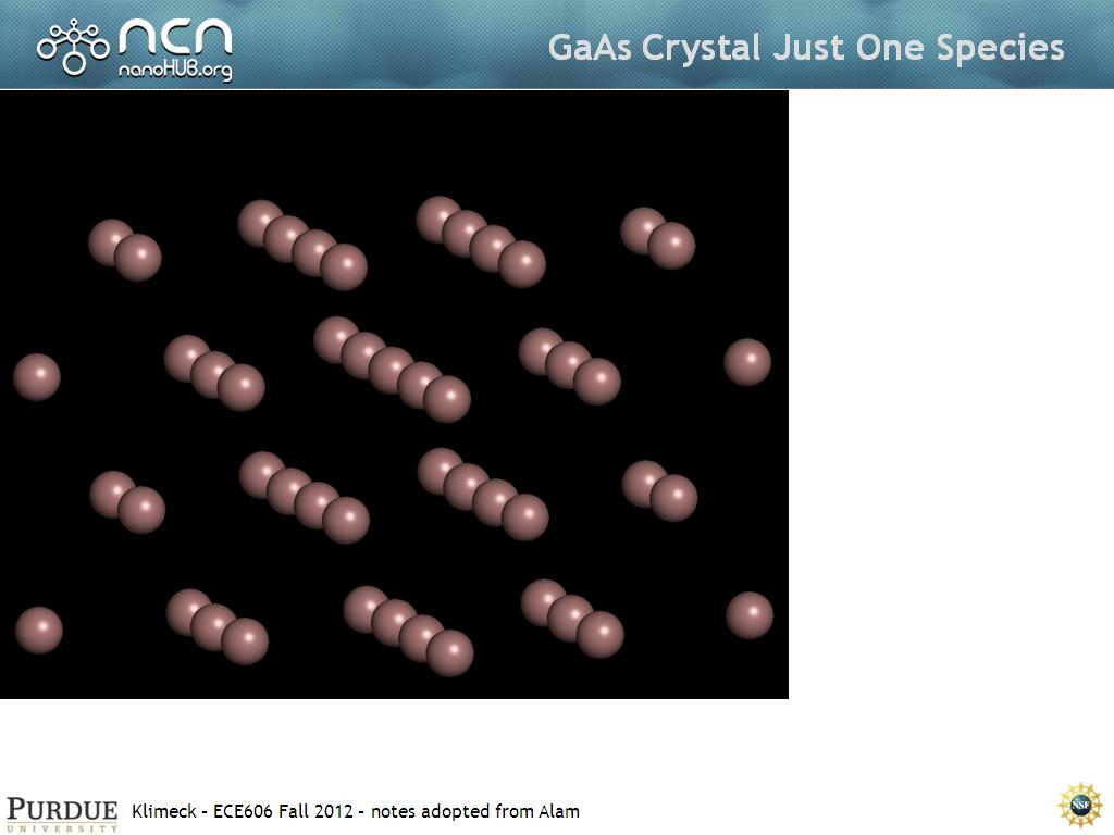 GaAs Crystal Just One Species