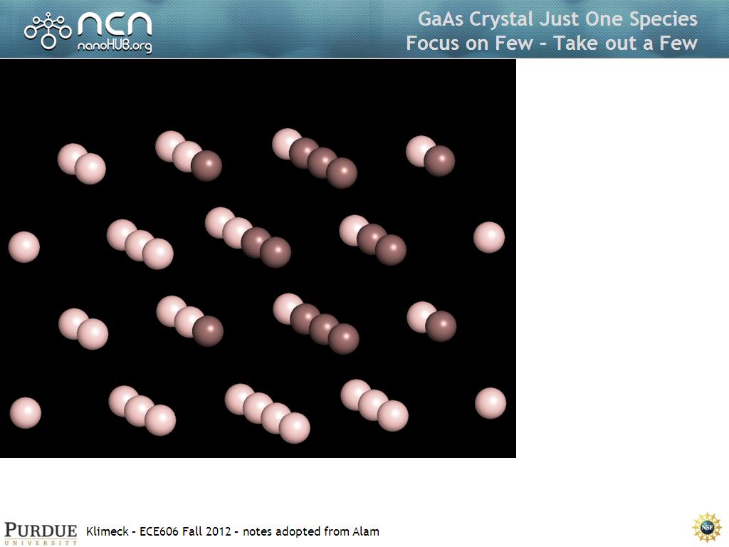 GaAs Crystal Just One Species Focus on Few – Take out a Few