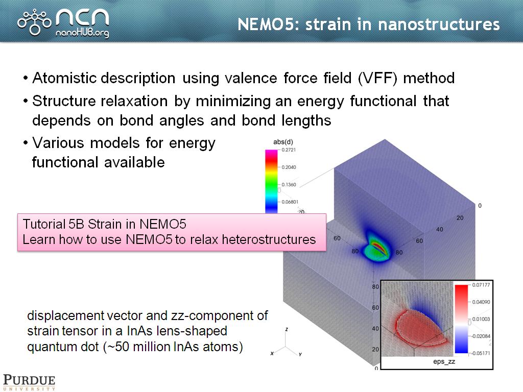 NEMO5: strain in nanostructures