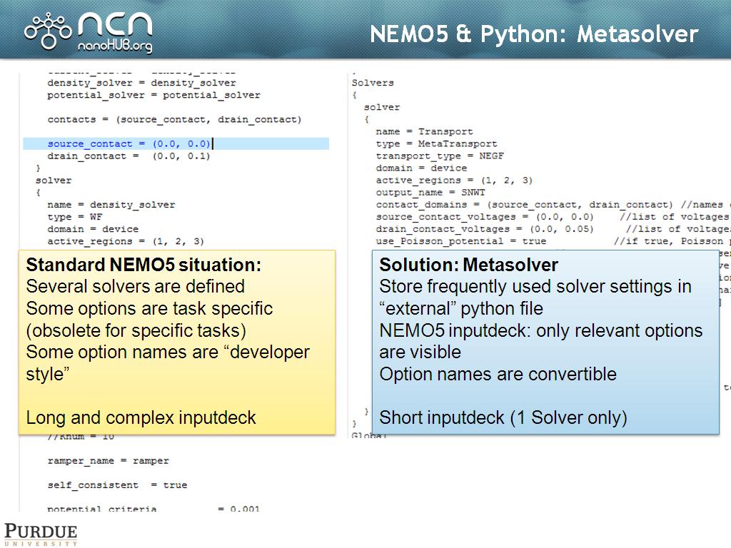 NEMO5 & Python: Metasolver