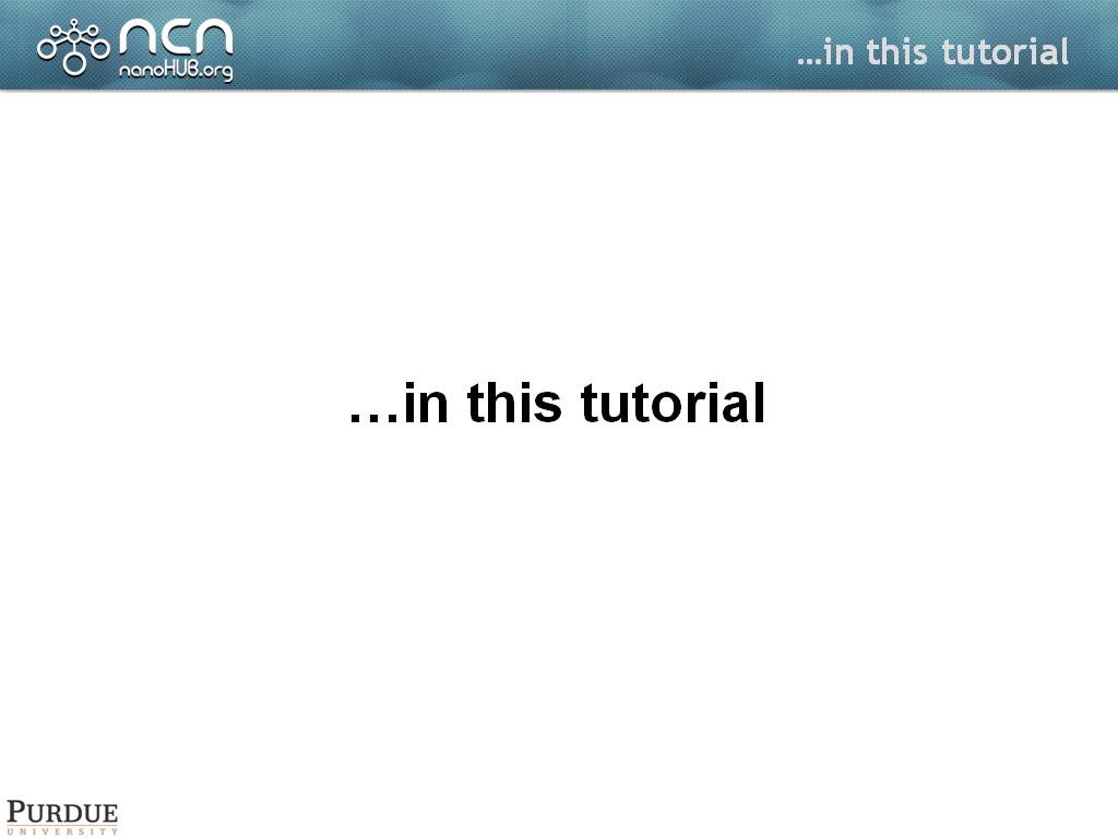 …in this tutorial