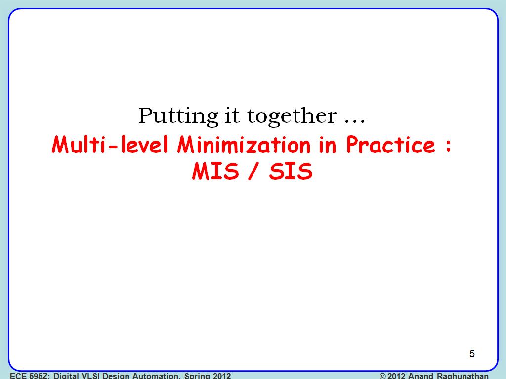 Two Level and Multi level Minimization - ppt download