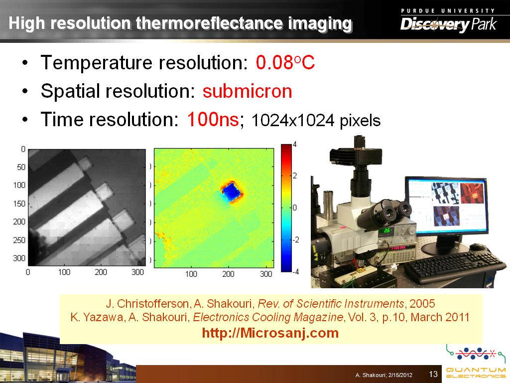 High resolution thermoreflectance imaging