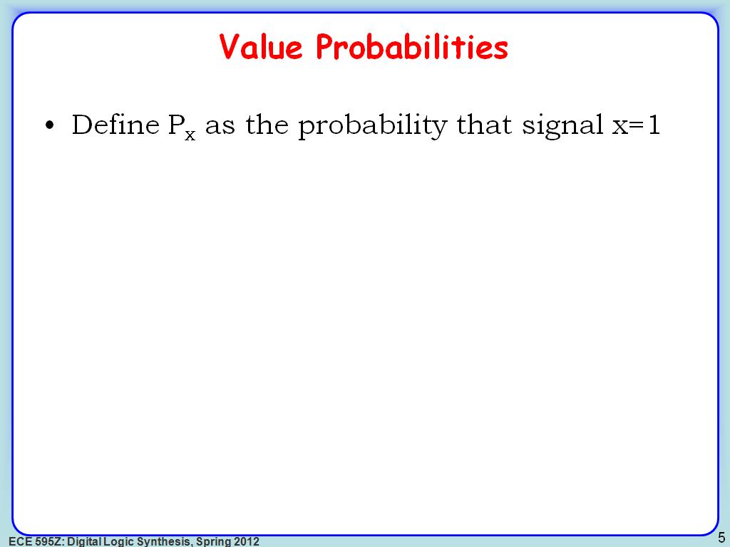 Value Probabilities