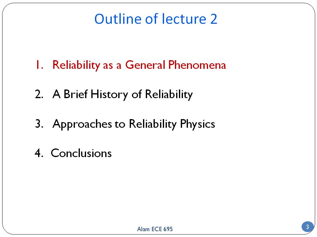 Outline of lecture 2