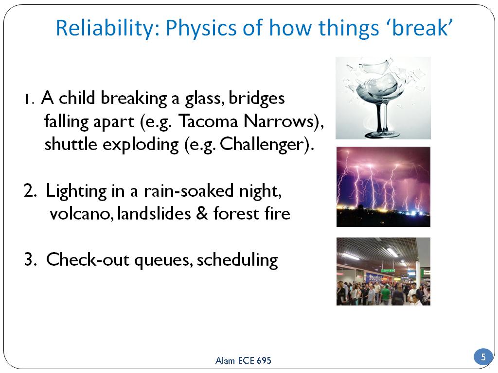 Reliability: Physics of how things ‘break’