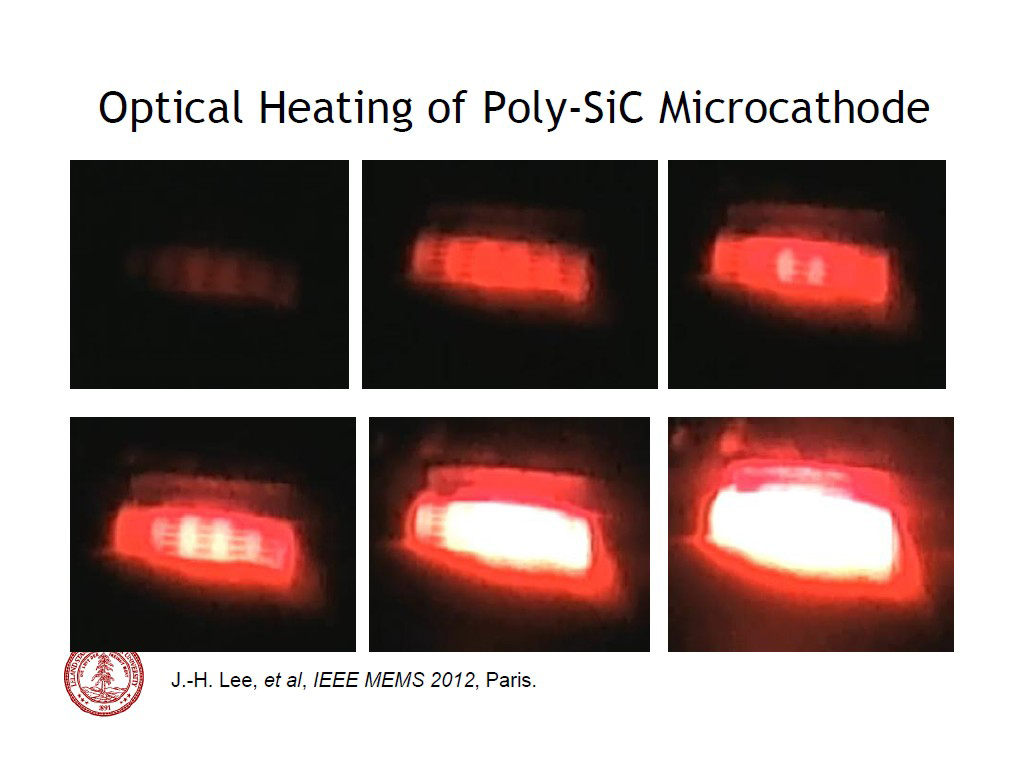 Optical Heating of Poly-SiC Microcathode