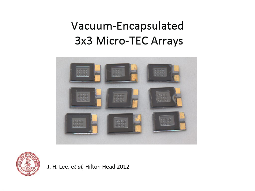 Vacuum-­‐Encapsulated    3x3  Micro-­-TEC  Arrays