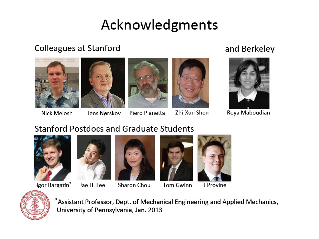 Acknowledgments  Colleagues  at  Stanford