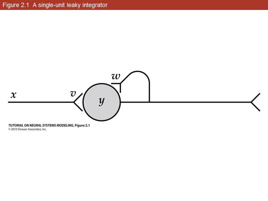 Figure 2.1 A single-unit leaky integrator