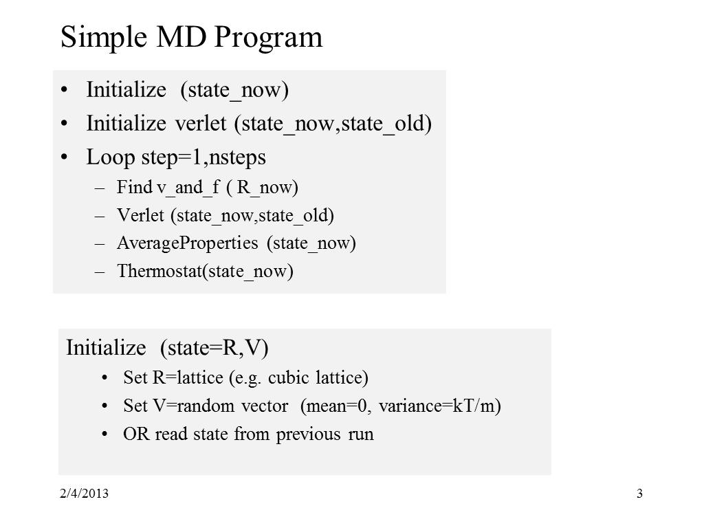 Simple MD Program