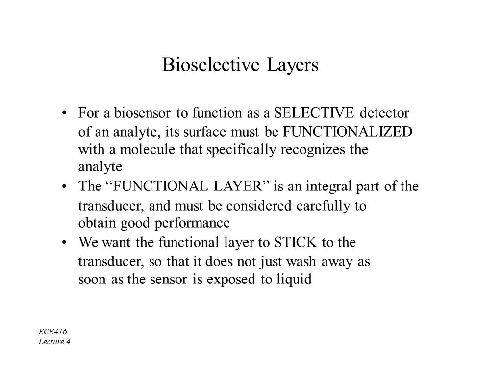 Bioselective Layers