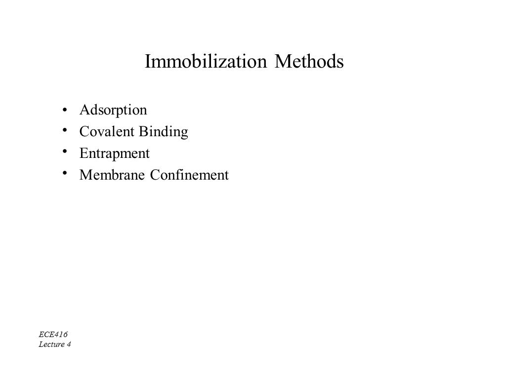 Immobilization Methods