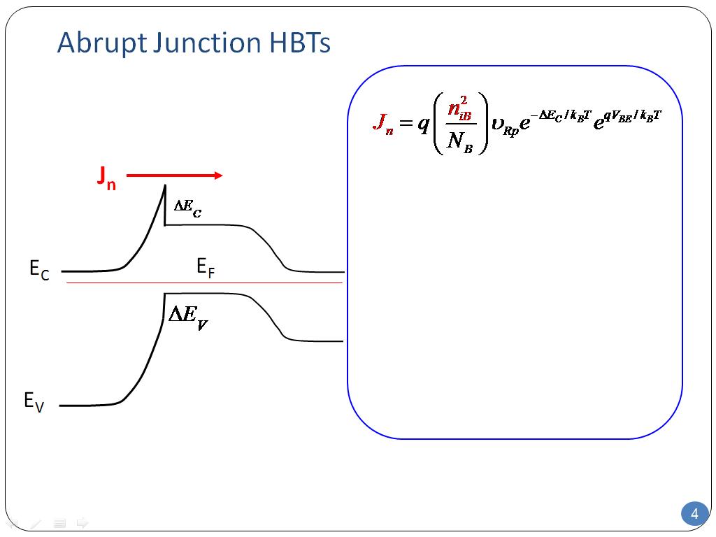Abrupt Junction HBTs