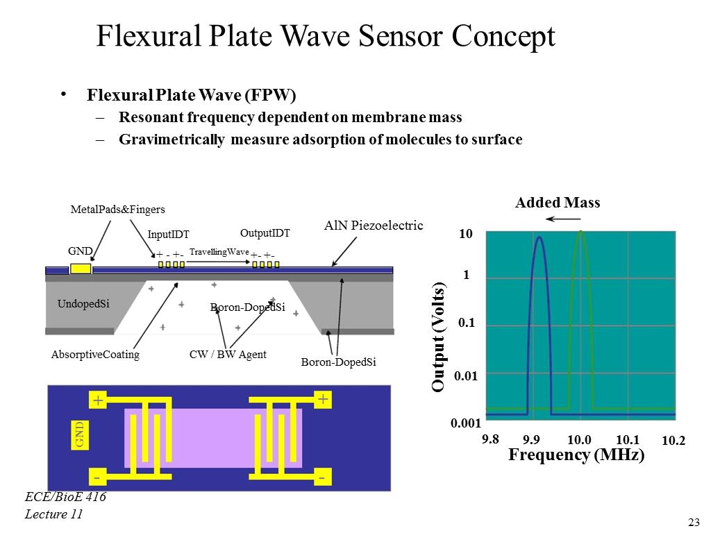Flexural Plate Wave Sensor Concept