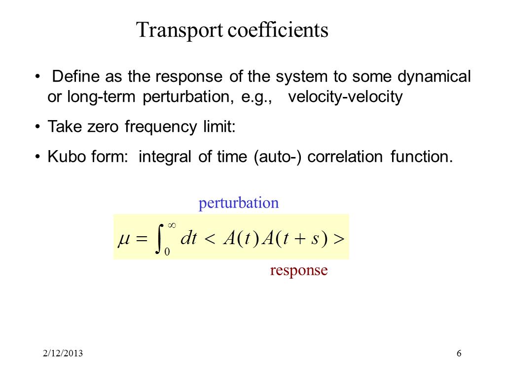 Transport coefficients