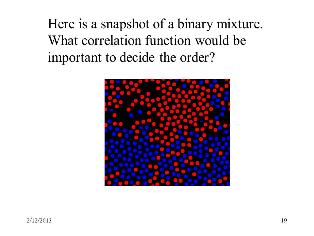snapshot of a binary mixture.