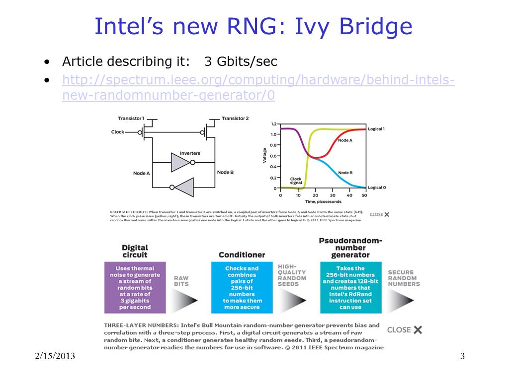 Intel's new RNG: Ivy Bridge