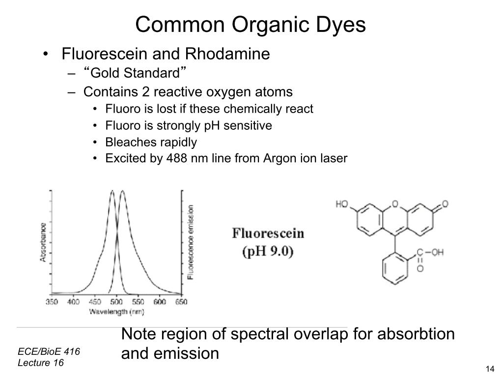 Common Organic Dyes