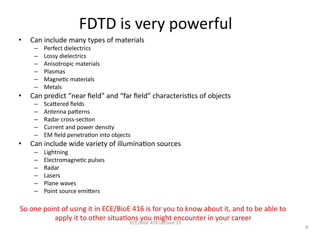 FDTD is very powerful
