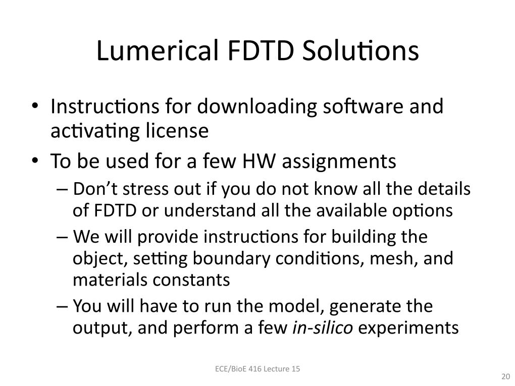 Lumerical FDTD Solutions