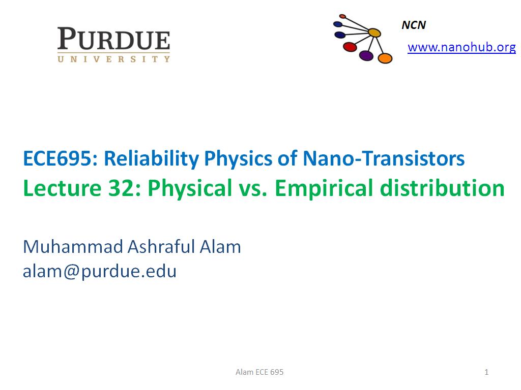 Lecture 32: Physical vs. Empirical distribution