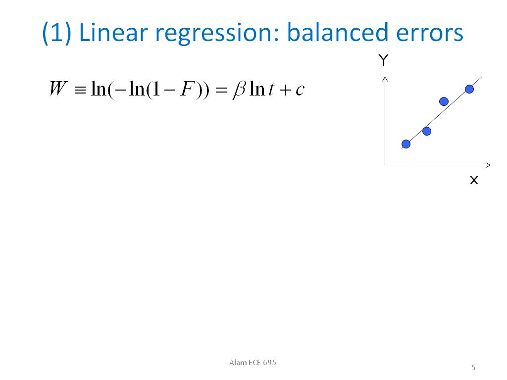(1) Linear regression: balanced errors