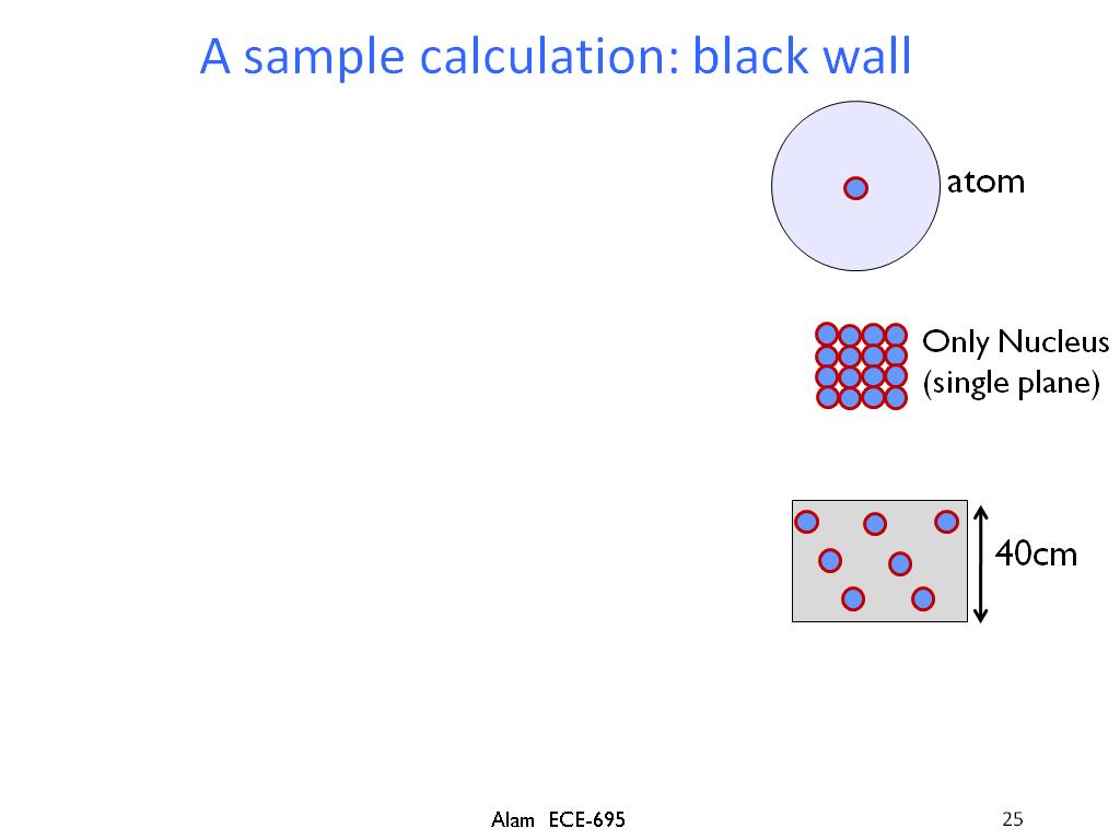 A sample calculation: black wall