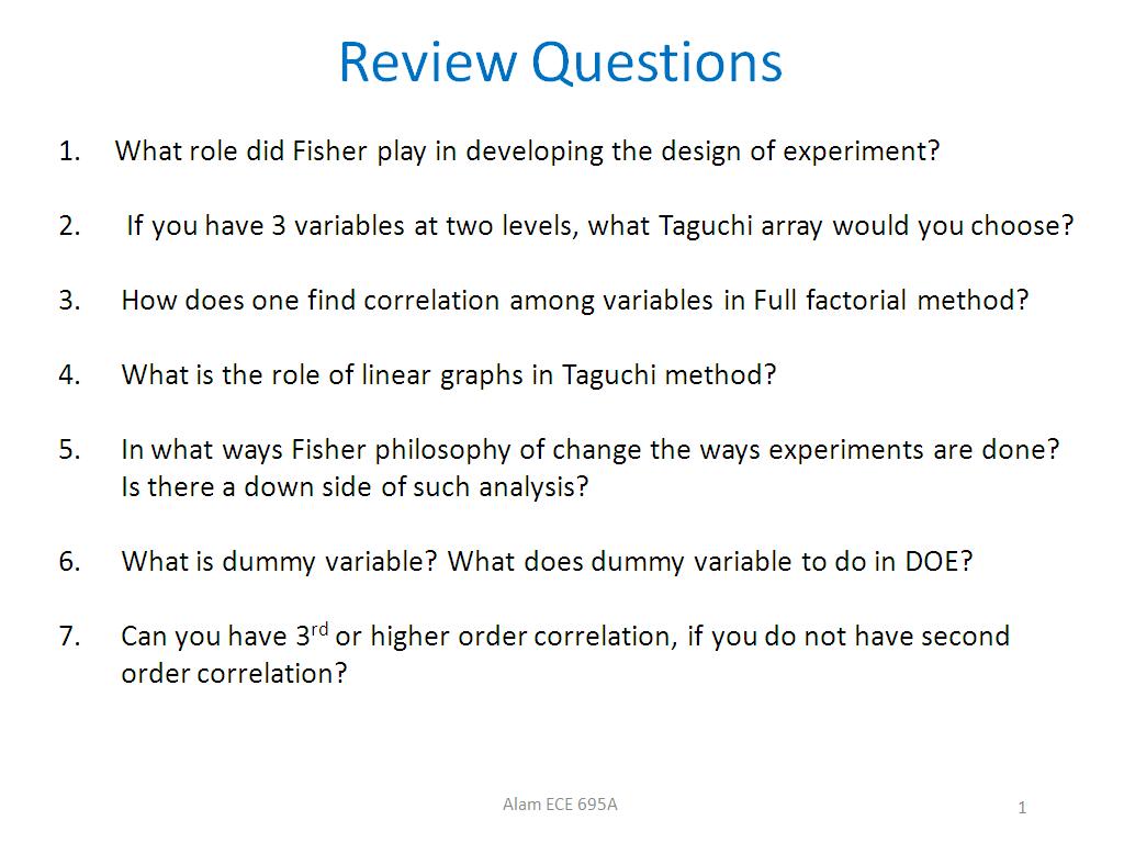 Resources ECE 695A Lecture 35R Review Questions Watch