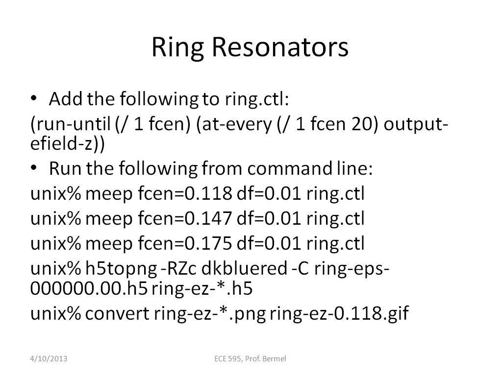 Ring Resonators