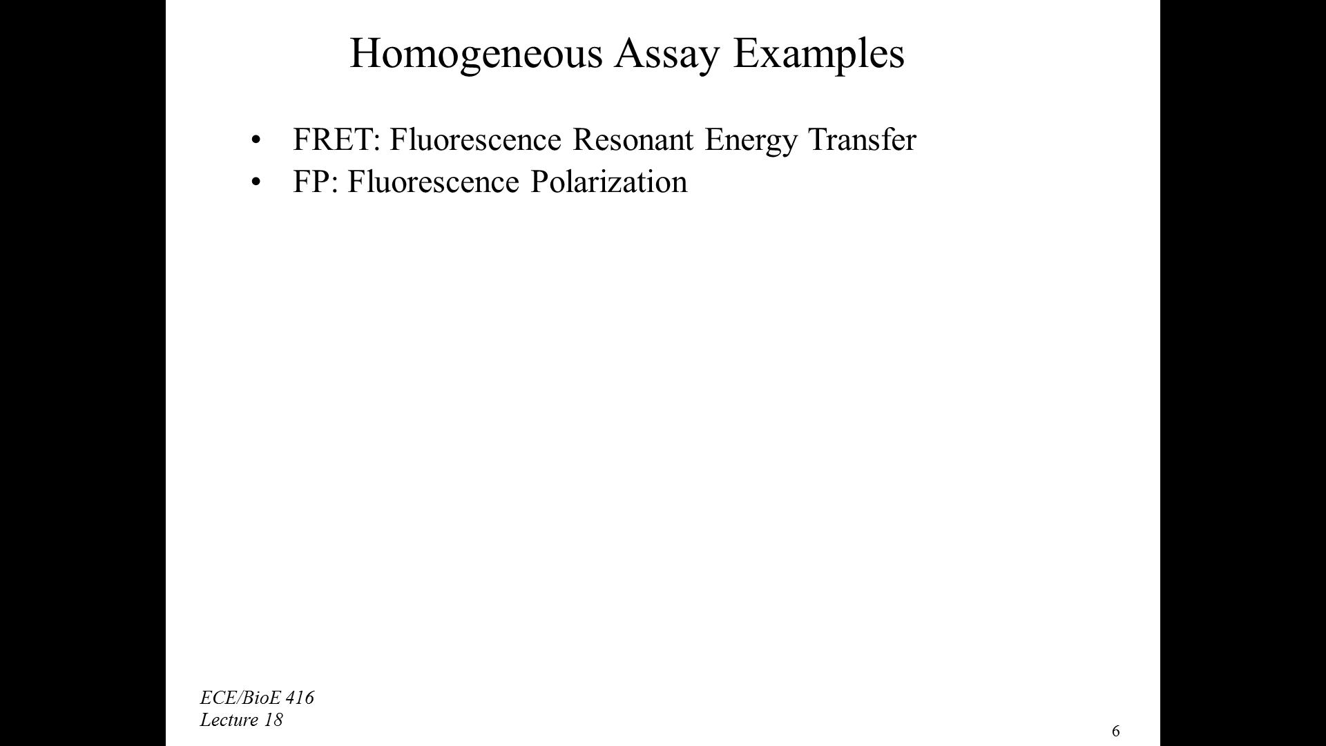 Homogeneous Assay Examples