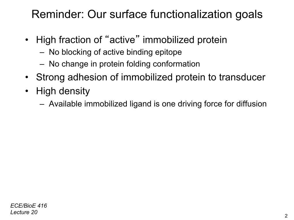 Reminder: Our Surface Functionalization Goals
